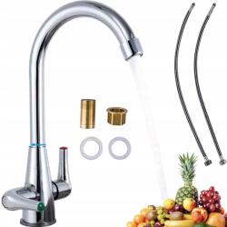  Dupla Csaptelep Konyhai Mosogatóhoz Hideg És Meleg Vízzel (250211GW17Q)