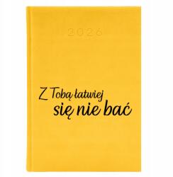 FunnyCase Naptár A5 2026 Sárga Pedagógusnapra Veled Könnyebb Nem Félni (Kalendarz Żółty Z Tobą Łatwiej Się Nie Bać)