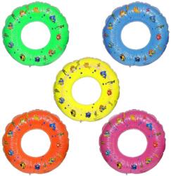  Colac gonflabil fetite pentru inot, cu alveole, imprimeu animalute, roz 50 cm (JOC25336)