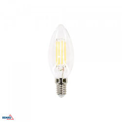 BEMKO LED filament izzó gyertya E14 C35 4W 440lm 2700K (D86-FLB-E14-C35-40-2)