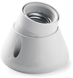  Famatel Műanyag talpas foglalat, E27, porcelán betétes (181)
