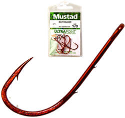 Mustad Red Baitholder Hook 2/0 8db/csomag (m4186200)