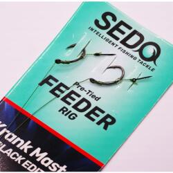 SEDO Krank Master Black Edition - Előkötött Feeder Előke - 10-es 0.14mm fonott damil 10-es tüske (29859)