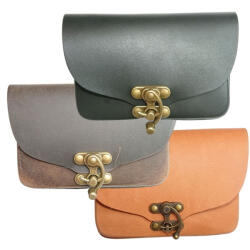 TF Bőr övtáska - Szimpla - Fekvő - Tüskezárral