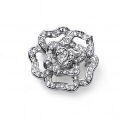 Oliver Weber Csillogó virágos bross tiszta kristályokkal Fiorellino 58048