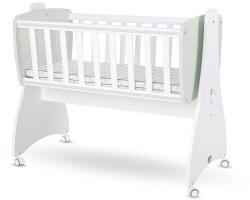 Lorelli Pat copii Lorelli Patut leagan balansoar, First Dreams, 105 x 55 x 83 cm, transformabil, White Milky Green (1015055 0049)