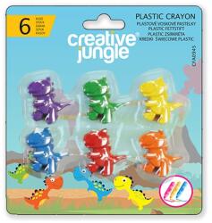 SaKOTA Creative Jungle Dinó 6 db-os plasztik zsírkréta készlet (CFA0945) - officedepot