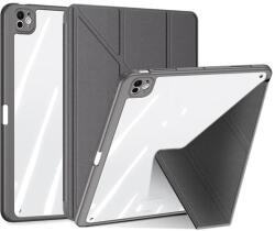 Dux Ducis Apple IPAD Pro 11 (2024) magi origami tok álló, bőr hatású (flip, trifold, asztali tartó, ceruza tartó) szürke (GP-180263)
