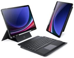 Dux Ducis Samsung Galaxy Tab S9 FE Plus (SM-X610) dk bluetooth billentyűzet + touch pad (mágneses, asztali tartó) fekete (GP-171893)