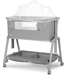 Lorelli Patut Copii Lorelli Co Sleeper Layla 2 in 1 cu Latura Pliabila Reglabil pe Inaltime Sistem Anti-Reflux Grey (1008074 2606)
