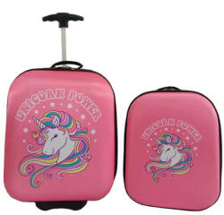  Gurulós gyermekbőrönd + hátizsák szett - Unikornis (BC-ROZ-004) (BC-ROZ-004)