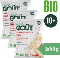 Good Gout Bio Mini rizssütemény almával, 3 × 40 g