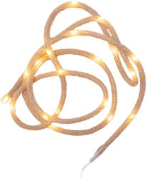 DekorTrend LED kötél fényfüzér, 20 led, meleg fehér, elemes (KNY_001)