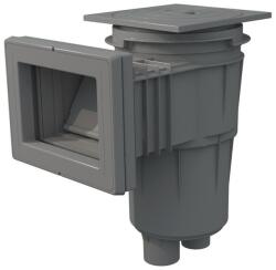 Astral Pool Szkimmer 17, 5 l hosszú nyakkal és négyzet alakú tetővel, világos szürke színű (RAL7004), fóliás és előregyártott medencékhez