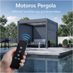 U Design Bioklimatikus pergola, motoros, 135°-ig állítható, U Design, 3x3 m