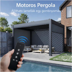 U Design Bioklimatikus pergola, motoros, 135°-ig állítható, U Design, 3x4 m