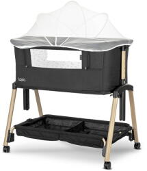 Lorelli Patut Copii Lorelli Co Sleeper Layla 2 in 1 cu Latura Pliabila Reglabil pe Inaltime Sistem Anti-Reflux Black (1008074 2601)