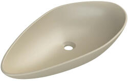 CeraStyle OLIVE - PULTRA ültethető - Top Counter - porcelán mosdó - MATT BÉZS - 75 x 38 cm