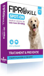 Chanelle Fiprokill 268 mg Spot-On Caine 20-40 kg -3 Pipete Antiparazitare Cutie