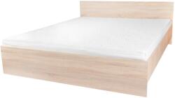 Meble Stolarz Pietro II NEW Kétszemélyes Ágykeret Ágyráccsal, Adormo Smart 15 cm-es Matraccal - 140x200 cm, Sonoma