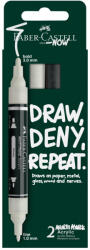 Faber-Castell Blister 2 markere acrilice multimark alb-negru faber-castell (FC186011)
