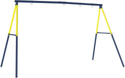 Aiyaplay Gyermek Kerti Hintaszerkezet Acélból, UV-álló, Vízálló, 150kg Teherbírás, 4 Kampóval Fészekhinta, U-alakú Hinta és Létrához, Kék