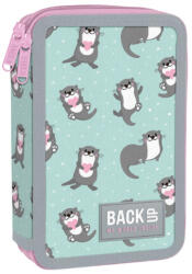 DERFORM Penar echipat cu 2 fermoare Derform BackUP 6 DW 12, Motiv Otters in Love (PB6DW12) Penar