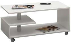 AKORD VINI Fehér Gurulós Kávézóasztal - Laminált Lemez, Mat Kivitel, Összeszerelhető, 90x40x51 cm (SPKPVINBIA004)