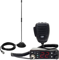 PNI CB PNI Escort HP 5500 radio station kit, 4W, 12V/24V, ASQ and PNI Extra 40 CB Antenna, SWR 1.0, fiberglass, with magnet (pni-pack130) Statii radio