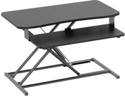 LogiLink Ülő/álló asztali átalakító billentyűzet tálcával, 15 kg-ig, állítható, fekete (EO0053) (EO0053)