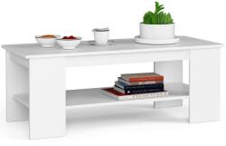 AKORD Fehér Laminált Dohányzóasztal - Minimalista Formatervezésű, ABS Éllezárással, 120 x 45 x 50 cm, Könnyen Összeszerelhető, Modern Matt Felület, Tartós és Elegáns Kialakítás (SPKPKAMBIA001)