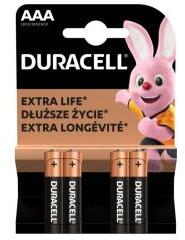 Duracell 10PP110024 AAA elem, 1, 5V 4db/csomag (LR03) (Duracell LR03)
