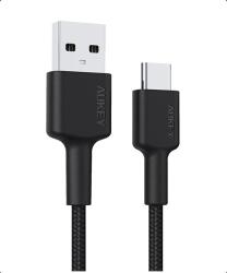AUKEY Cablu de date AUKEY CB-CD30, USB-A male - USB-C male, 0.9 m, Black (CB-CD30)