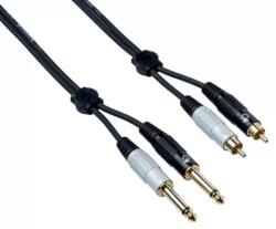 Bespeco Cablu dublu Bespeco - EAY2JR150, 6, 3 mm/RCA, 1, 5 m, negru (EAY2JR150)