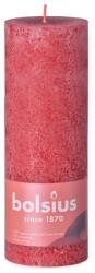 Bolsius Rustic Shine tömbgyertya 68 mm x 190 mm Delicate Red