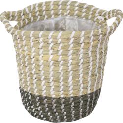  Tengeri fűből készült kosár szürke 22 x 25 cm