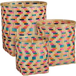 Mica Decorations kosár rózsaszín magasság 22 cm átmérő 22 cm