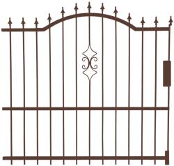  ANDA Nagykapu bal íves bronz méretre alakítható fém 1, 68 m x 1, 63 m