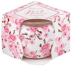 Emocio Üvegpoharas illatgyertya 70 mm x 62 mm Rózsaszín virág