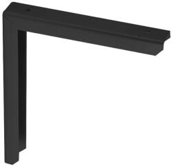  Masszív nehéz polctartókar fekete 16 cm x 18 cm