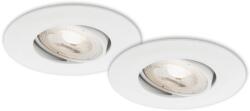 Briloner süllyesztett LED-es lámpa Kulana fehér 9 cm átmérő 2 darabos készlet