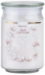 Emocio Glass Illatgyertya üvegfedéllel 93 mm x 142 mm Soft Cotton