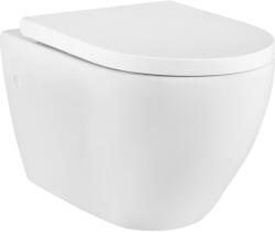 baliv fali WC szett Kingston mélyöblítésű fehér öblítőperem nélkül