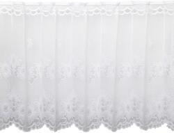  Vitrázsfüggöny BC100 90 cm magas fehér virágos méteráru