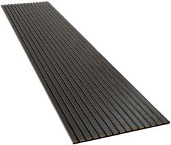  Akusztikus panel falburkolat füstölt tölgy fekete akusztikus filcen 240 cm