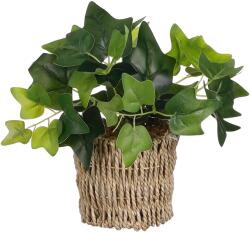 Mica Decorations Borostyán kosárban zöld 33 cm x 12 cm