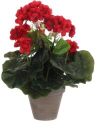 Mica Decorations muskátli műnövény Stan cserépben 20 cm átmérő x 34 cm piros