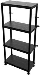 Qbrick System Műanyag háztartási polc 4 szintes 4 x 25 kg teherbírással