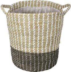  Tengeri fűből készült kosár szürke 33 x 35 cm - obi - 11 990 Ft