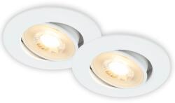 Briloner süllyesztett LED-es lámpa Besi fehér 8 cm átmérő 2 darabos készlet